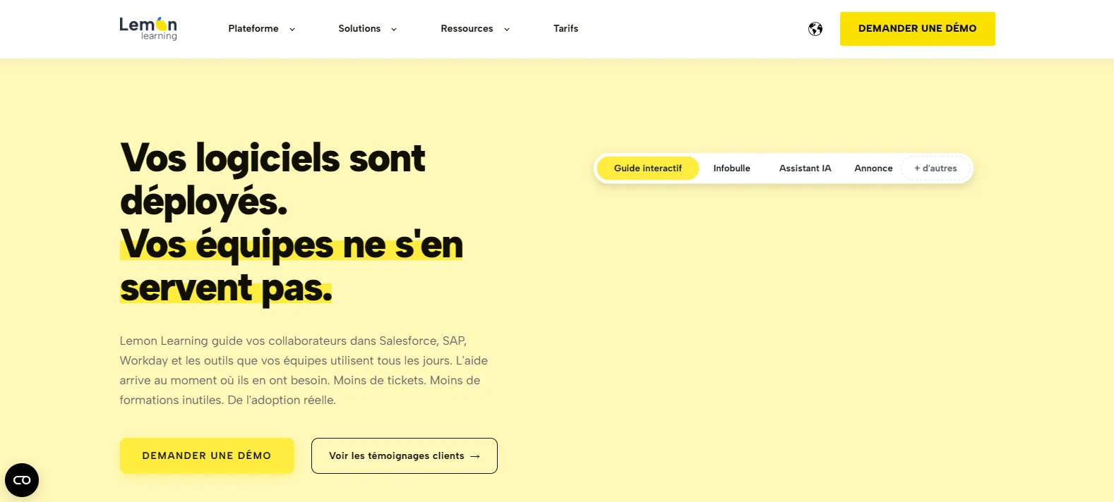 Capture d'écran de Lemon Learning