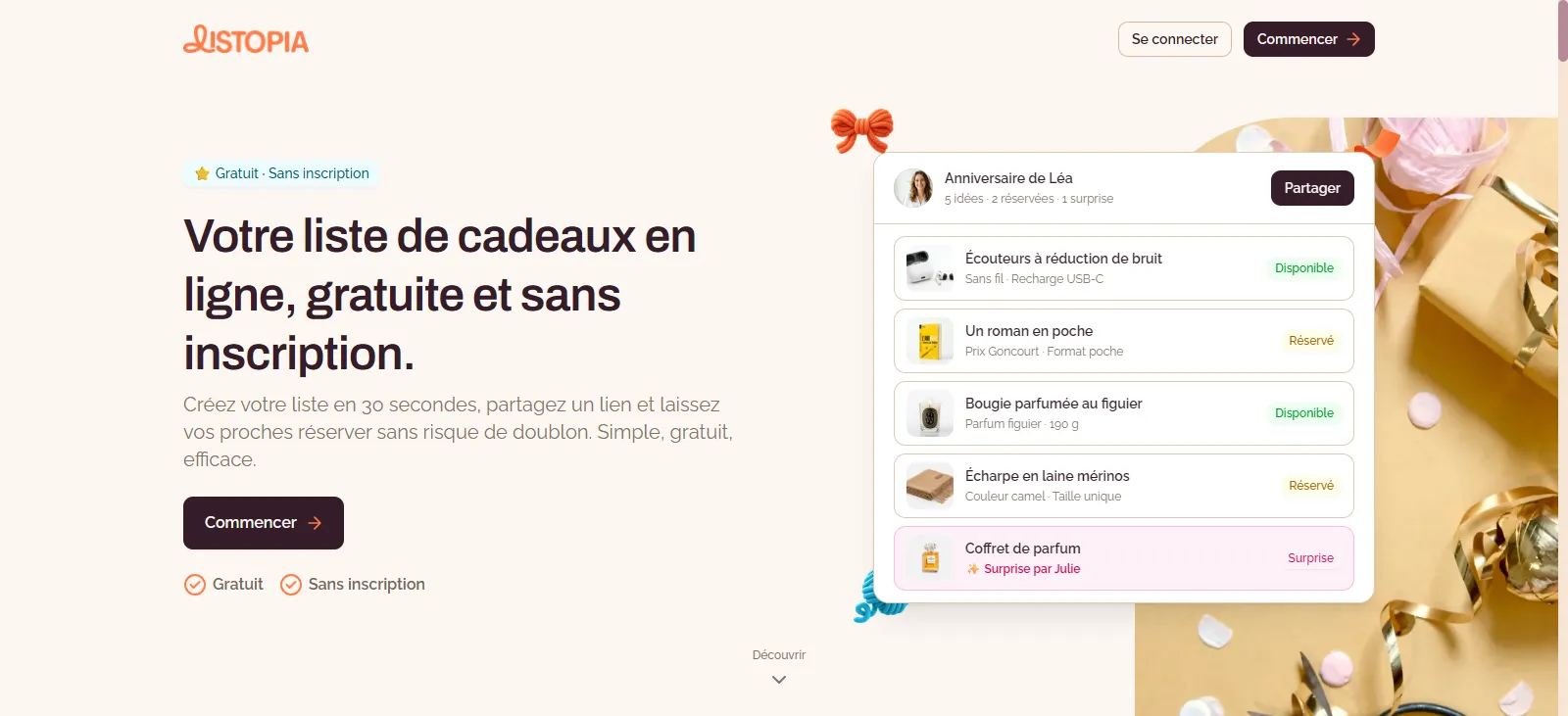 Capture d'écran de Listopia