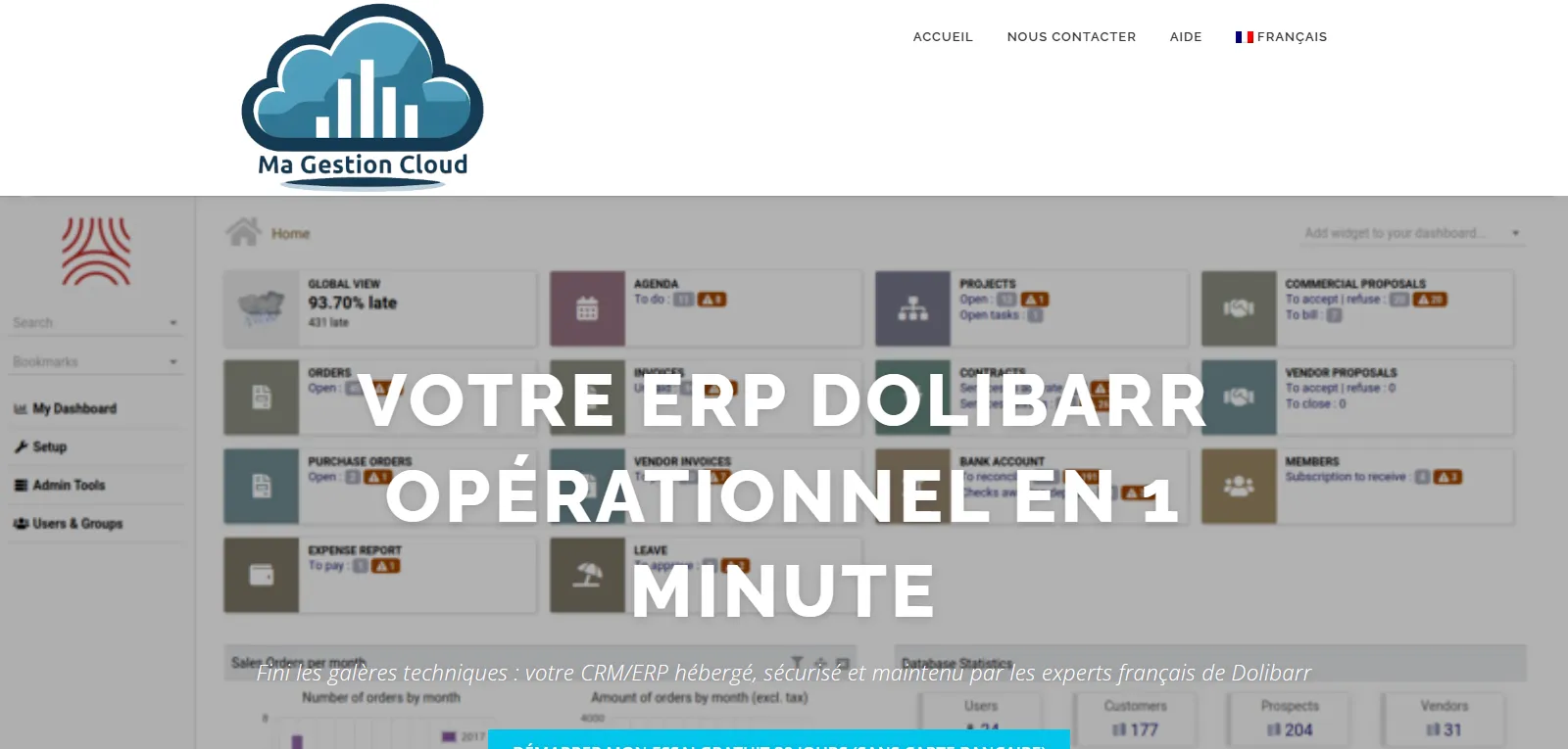 Capture d'écran de Ma Gestion Cloud
