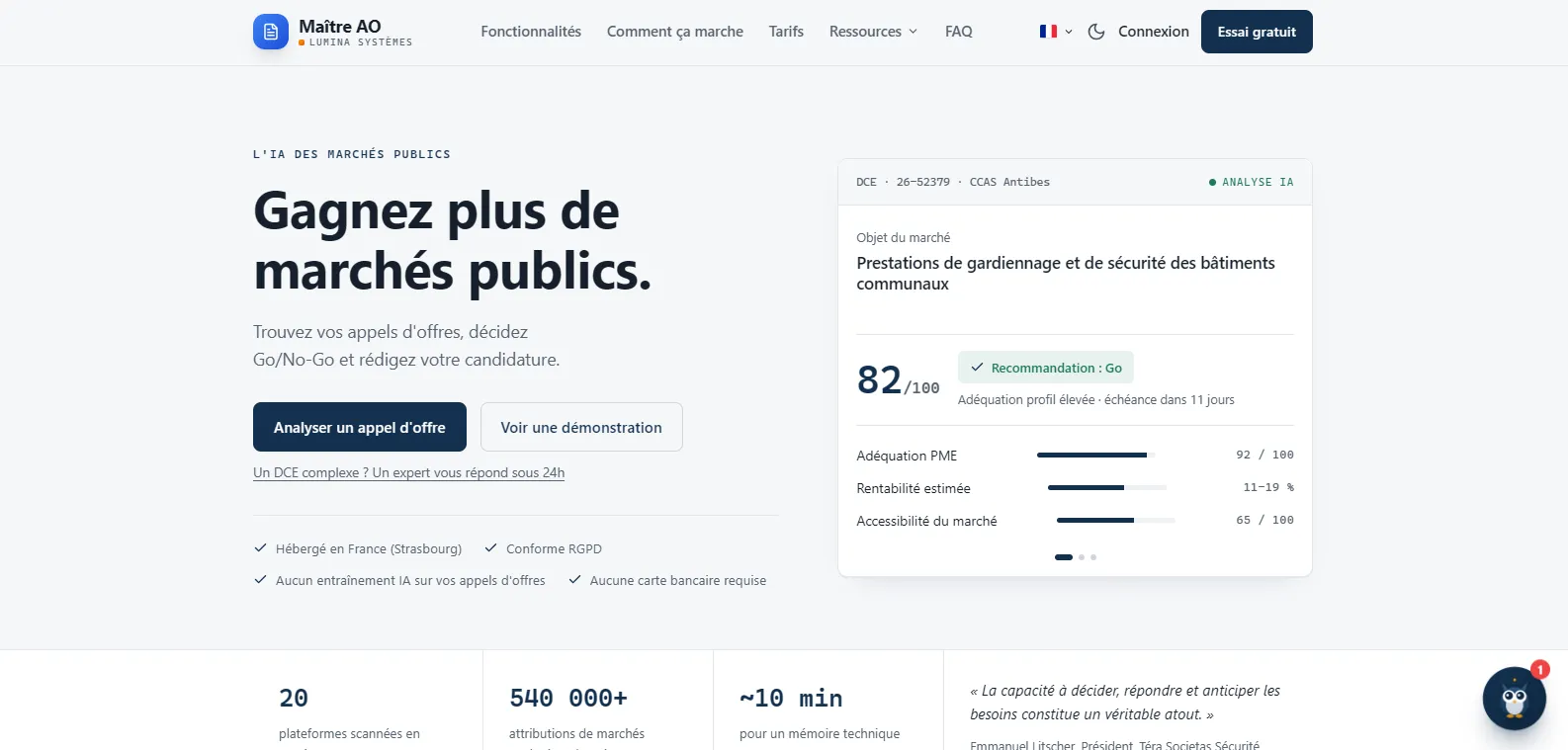 Capture d'écran de MAÎTRE AO