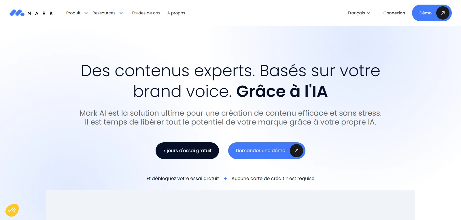 Screenshot de Mark Copy AI