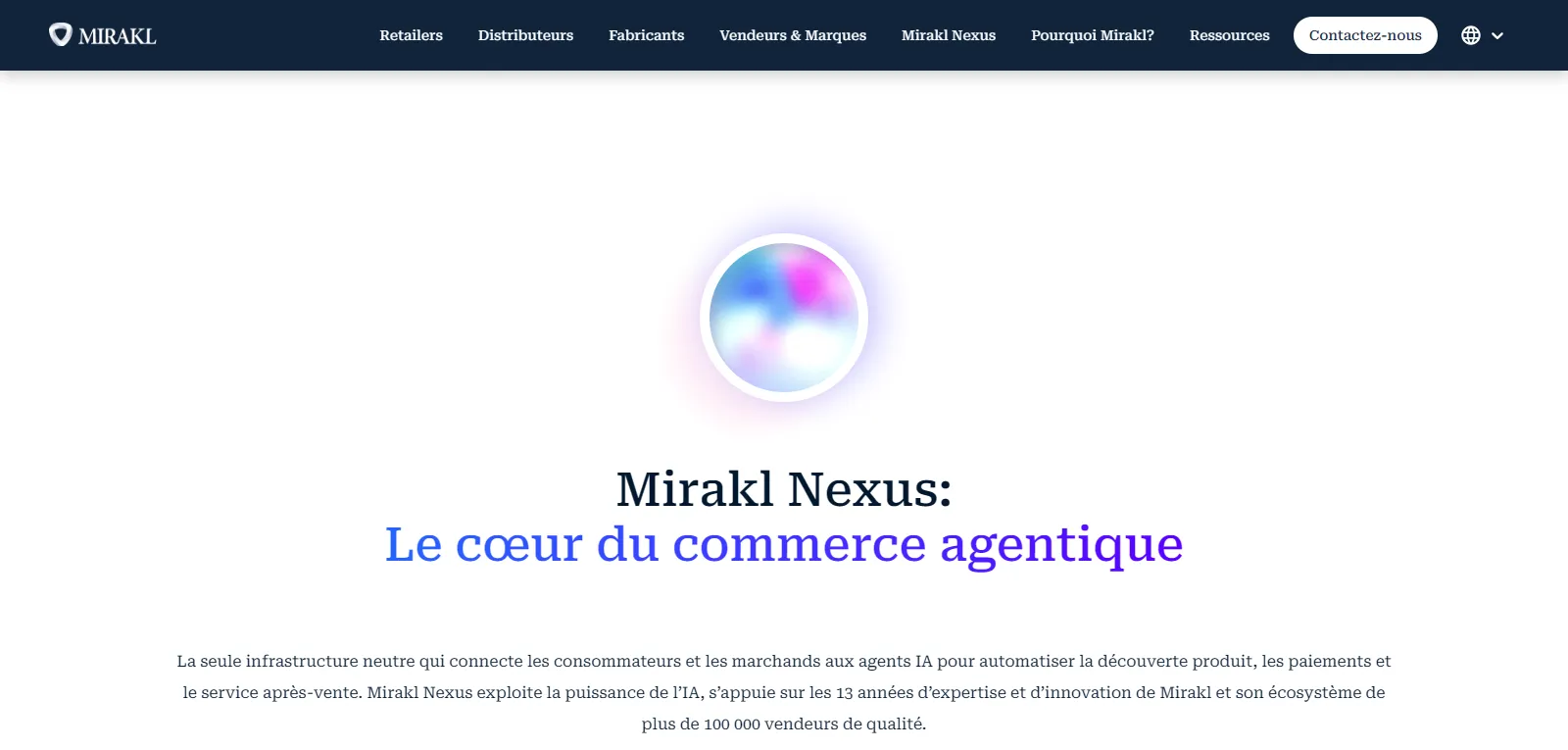 Capture d'écran de Mirakl