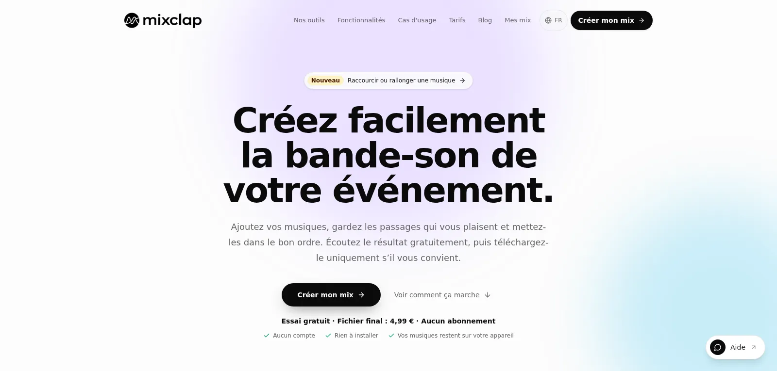 Capture d'écran de MixClap