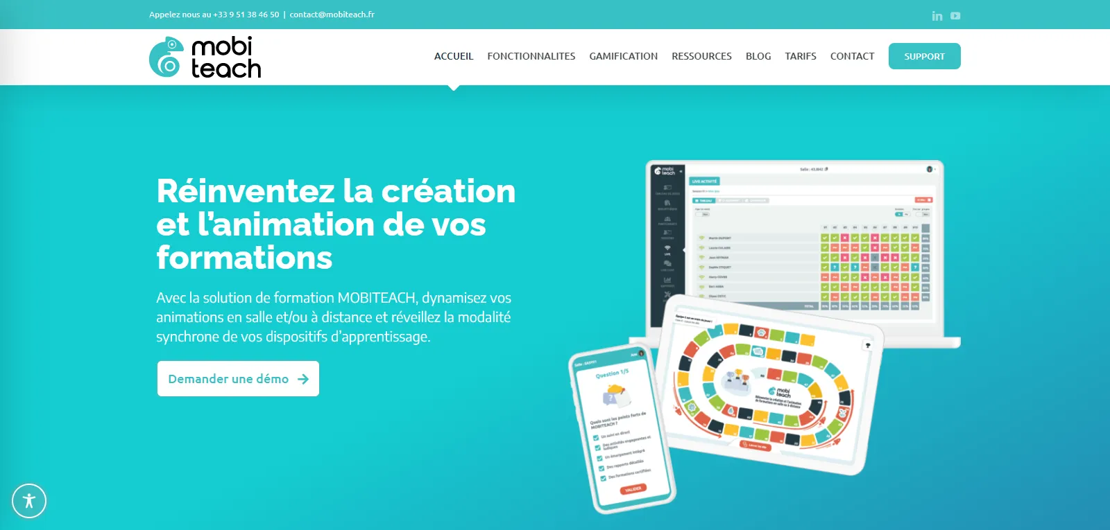 Mobiteach outil interactif pour formations françaises