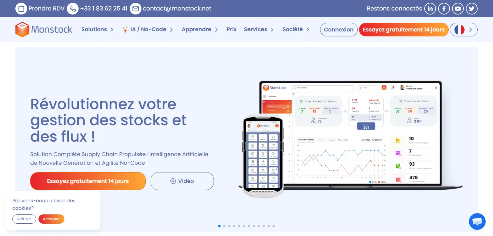 Application mobile Monstock de gestion des stocks