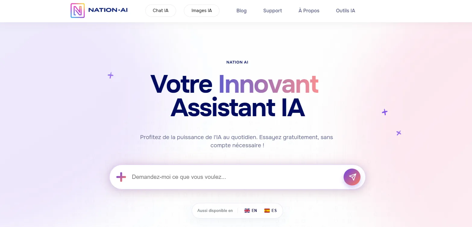 Capture d'écran de Nation AI