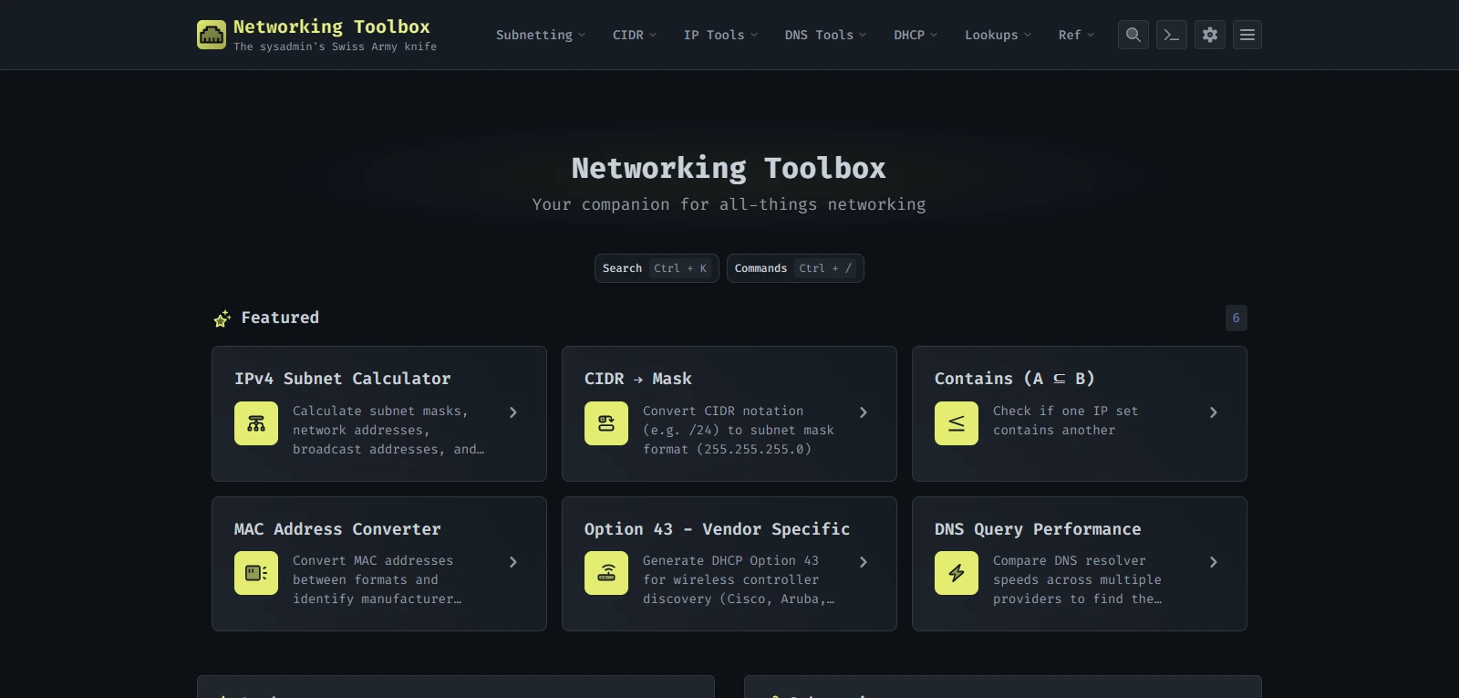 Screenshot de Networking Toolbox