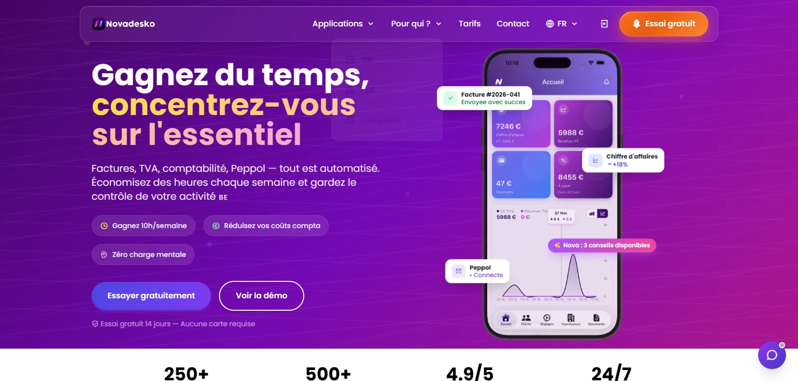 Capture d'écran de Novadesko