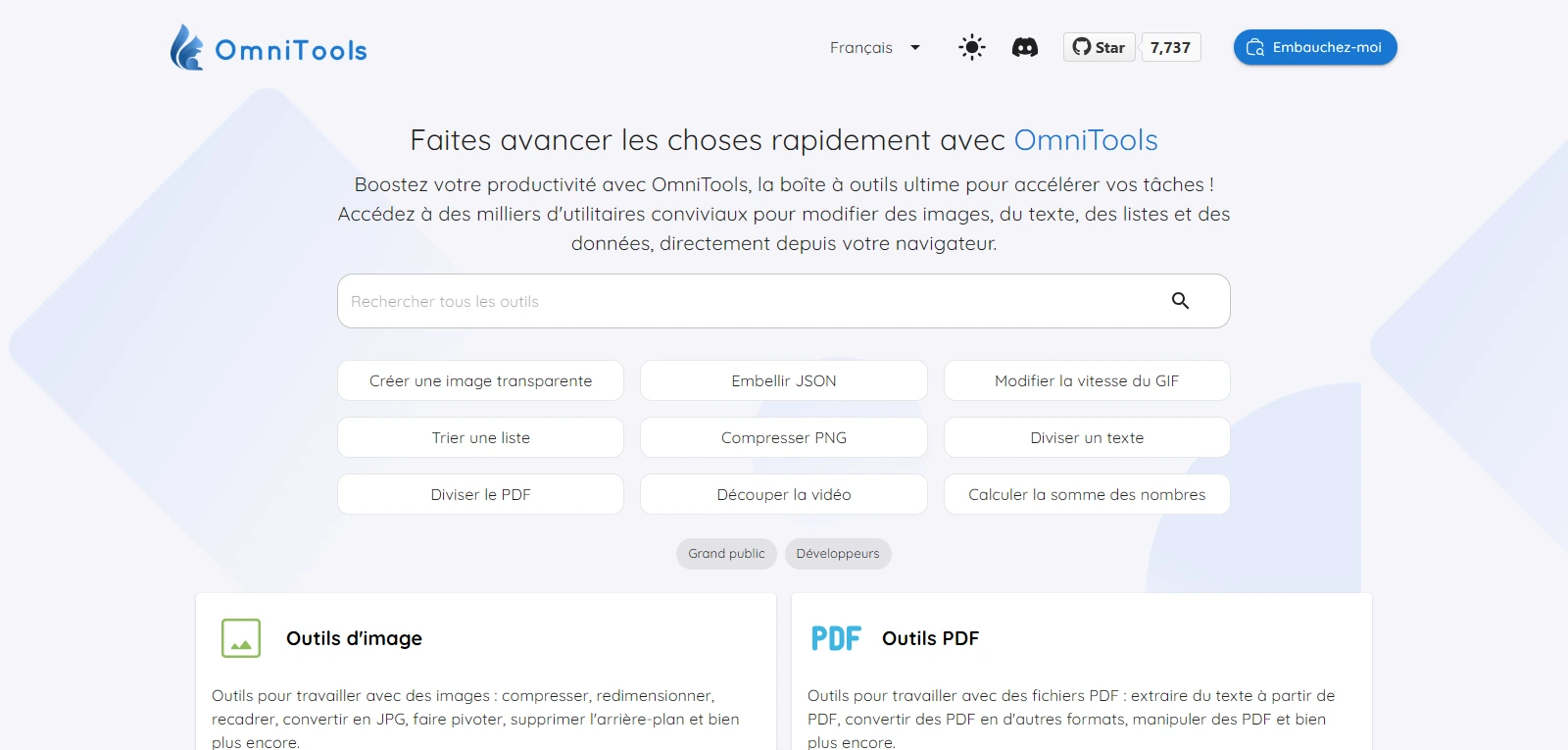 Screenshot de OmniTools