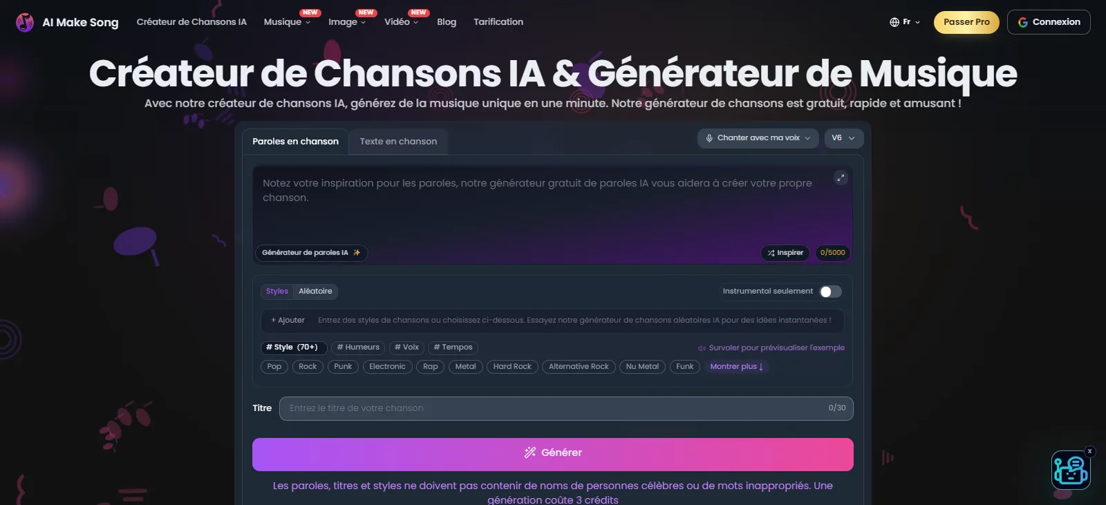 Capture d'écran de AI Make Song
