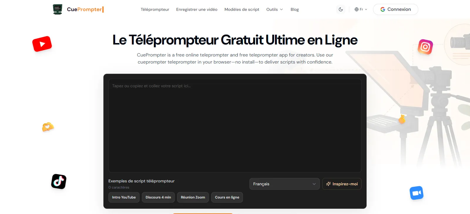Capture d'écran de CuePrompter