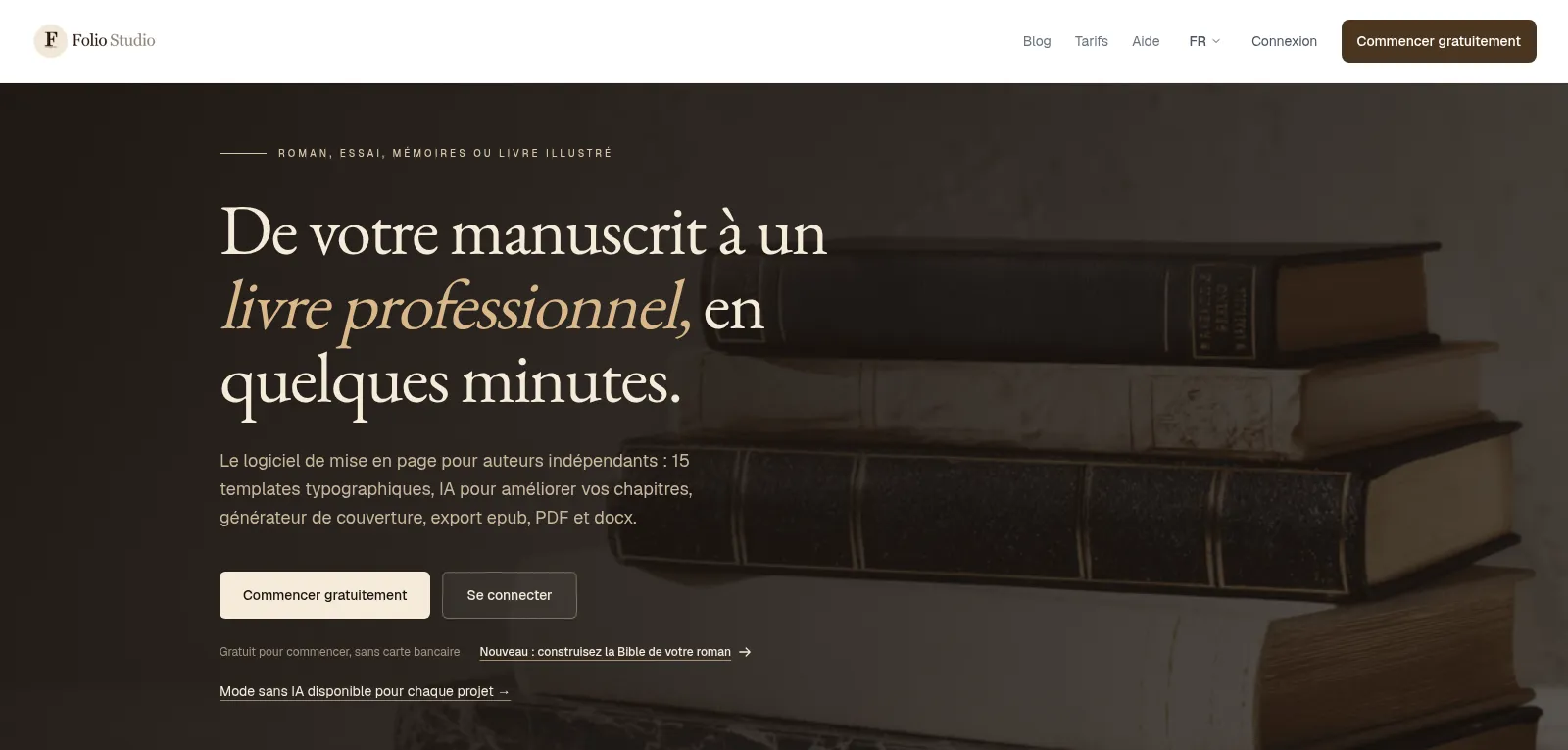 Capture d'écran de Folio Studio