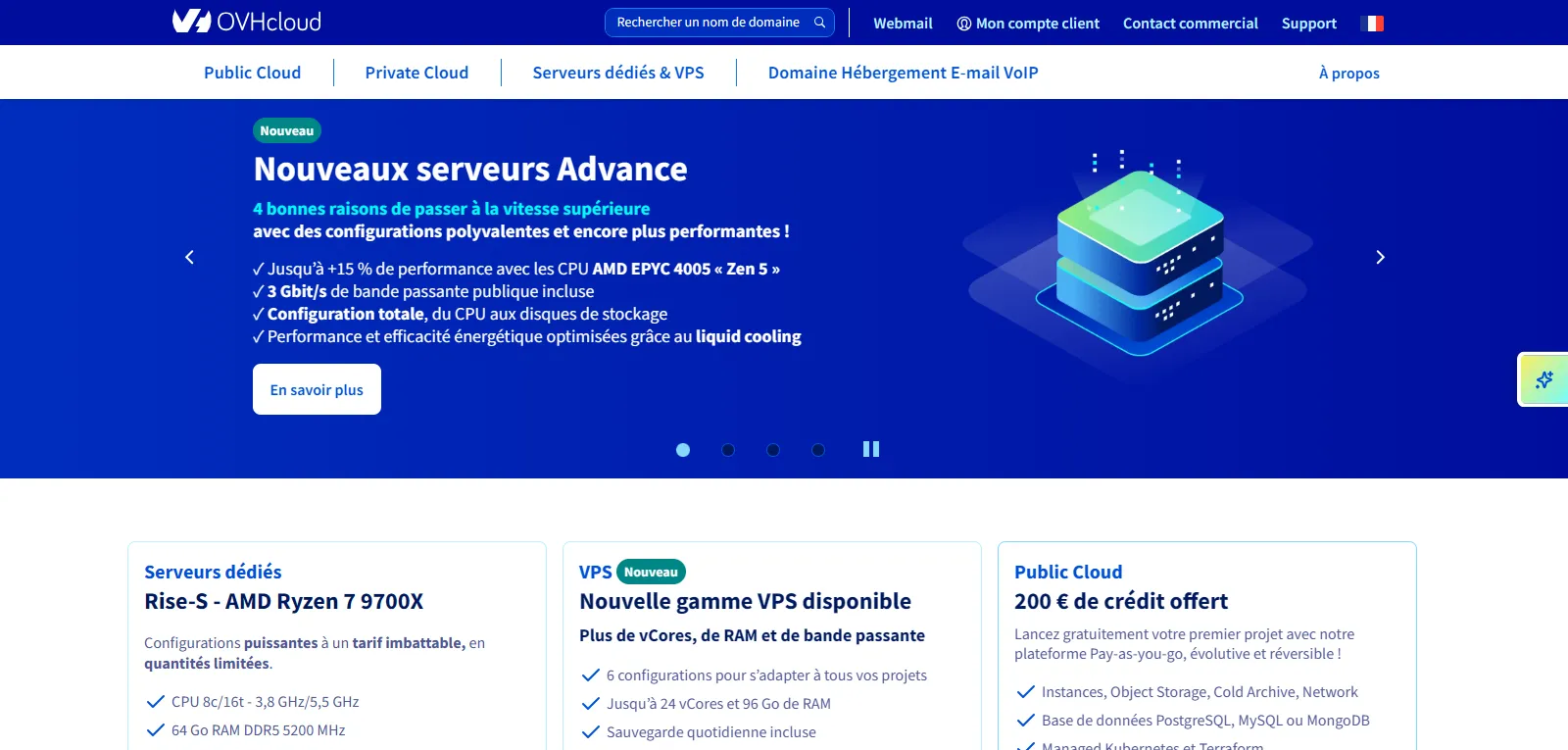 Capture d'écran de OVH