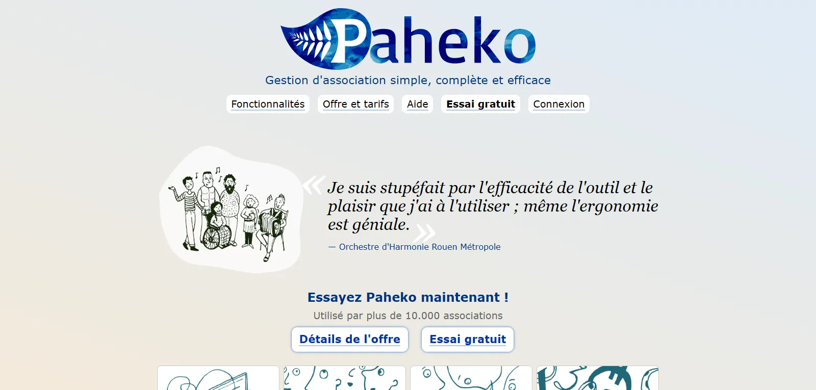 Capture d'écran de Paheko