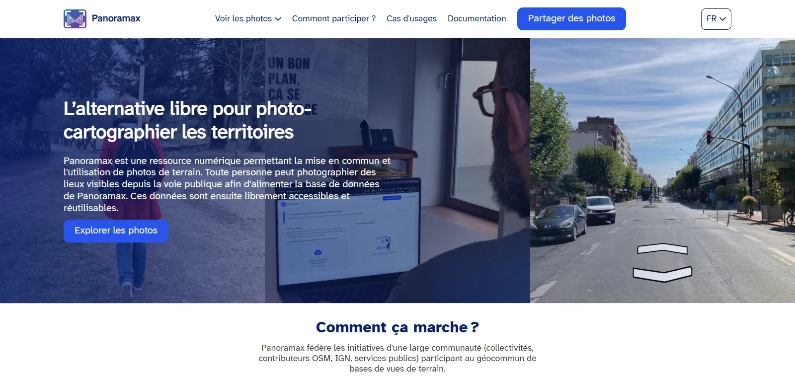 Capture d'écran de Panoramax