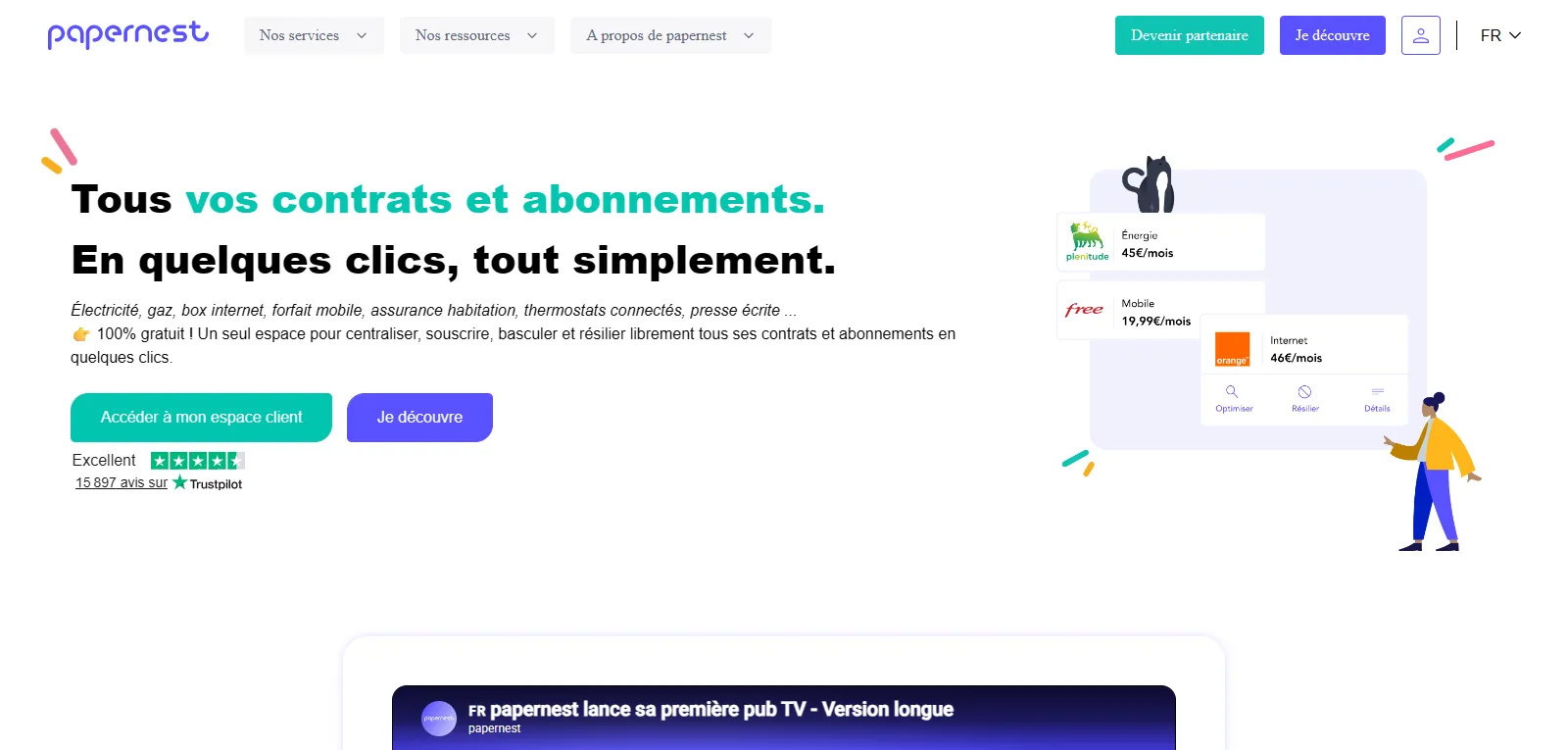 Capture d'écran de papernest