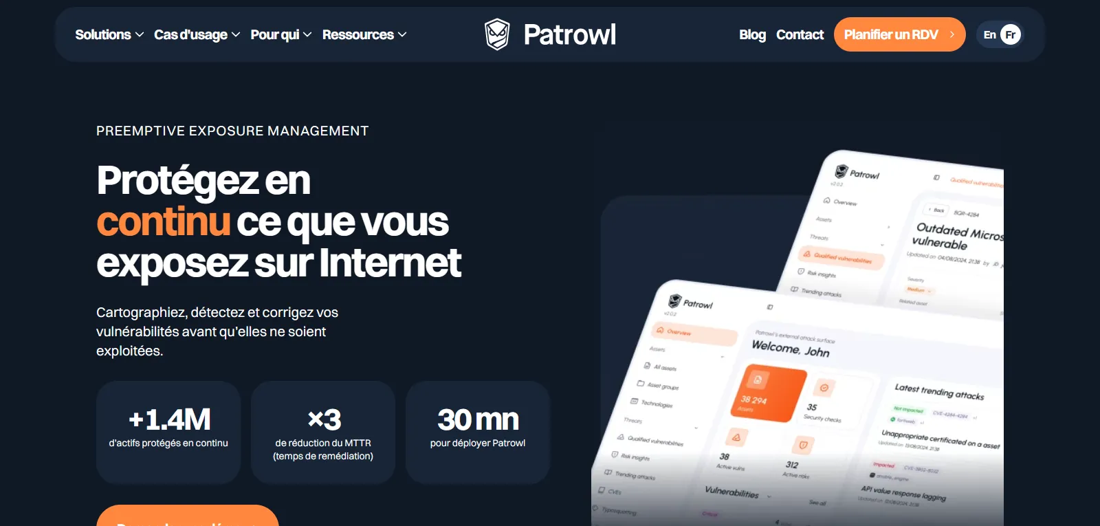 Capture d'écran de Patrowl