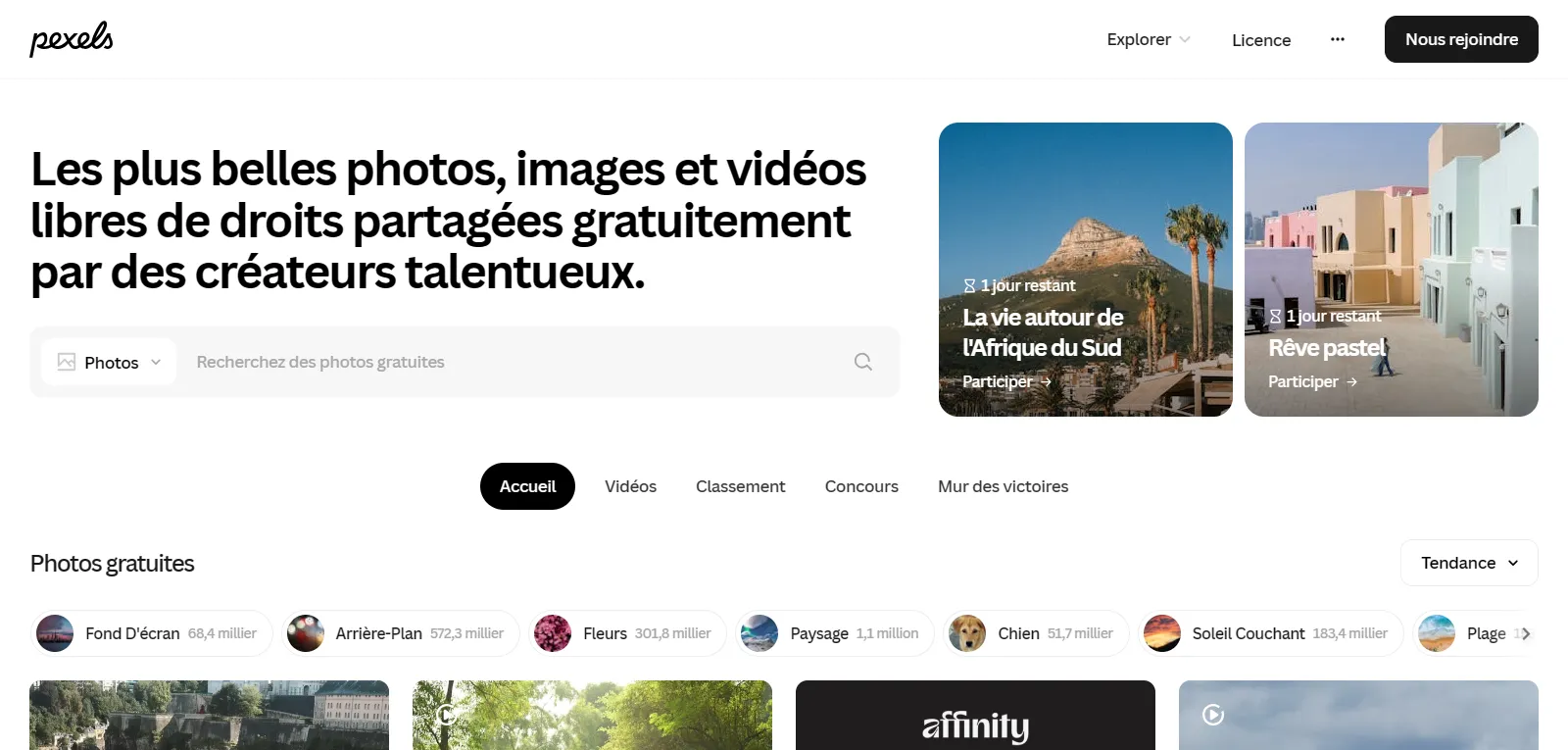Capture d'écran de Pexels