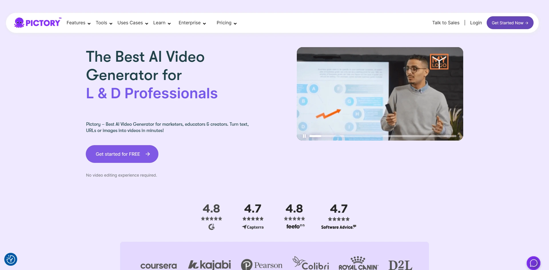 Screenshot de Pictory.ai