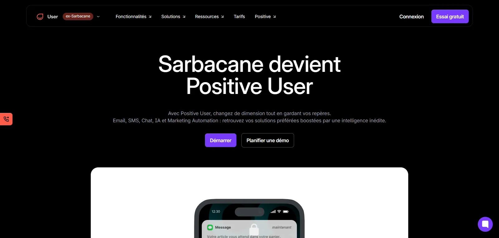 Capture d'écran de Positive User