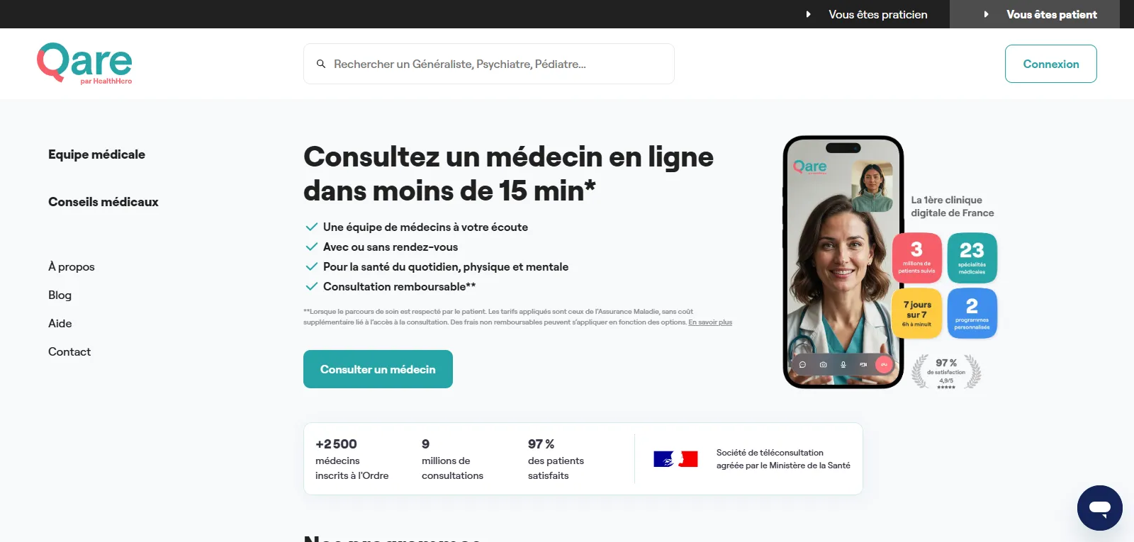 Capture d'écran de Qare