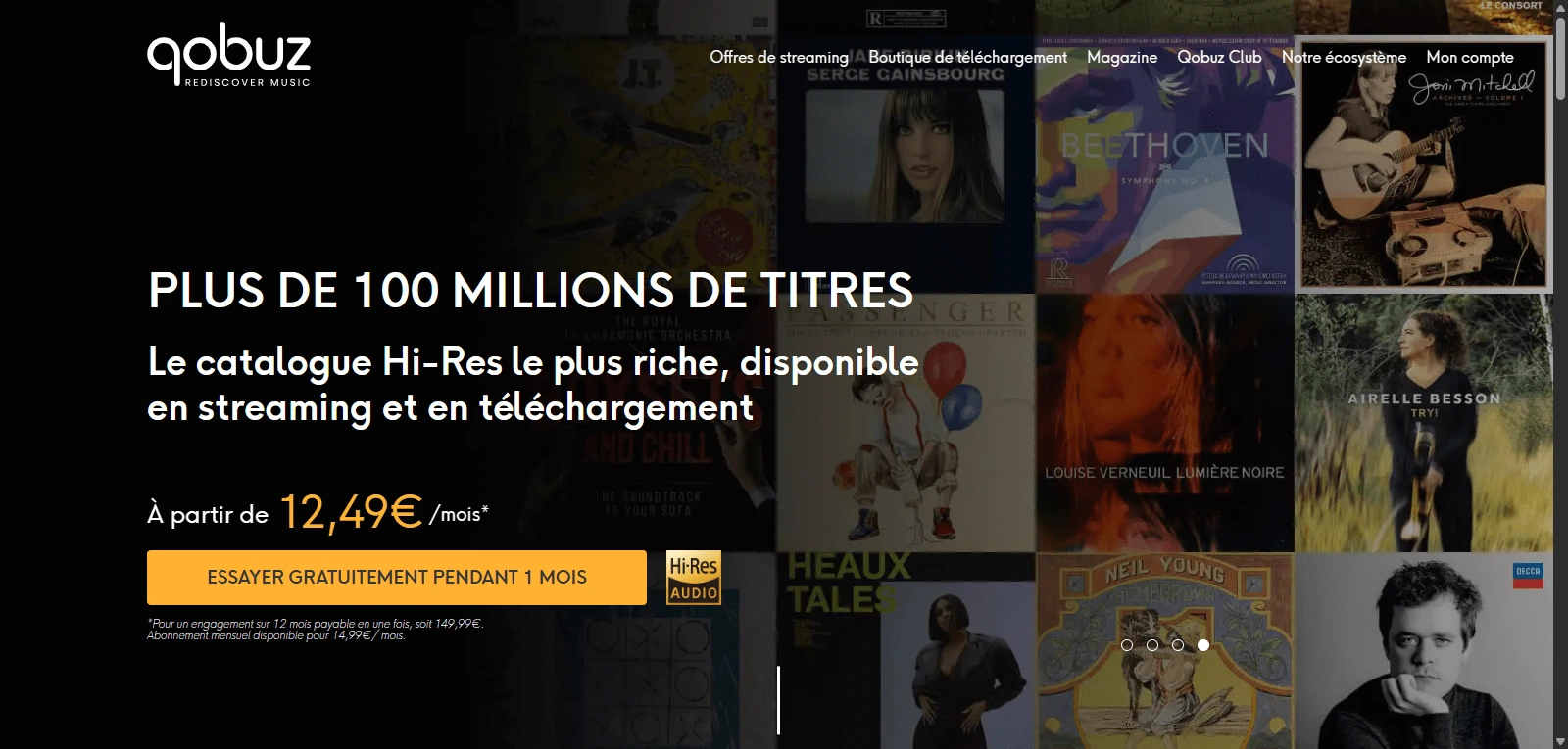 Screenshot de Qobuz