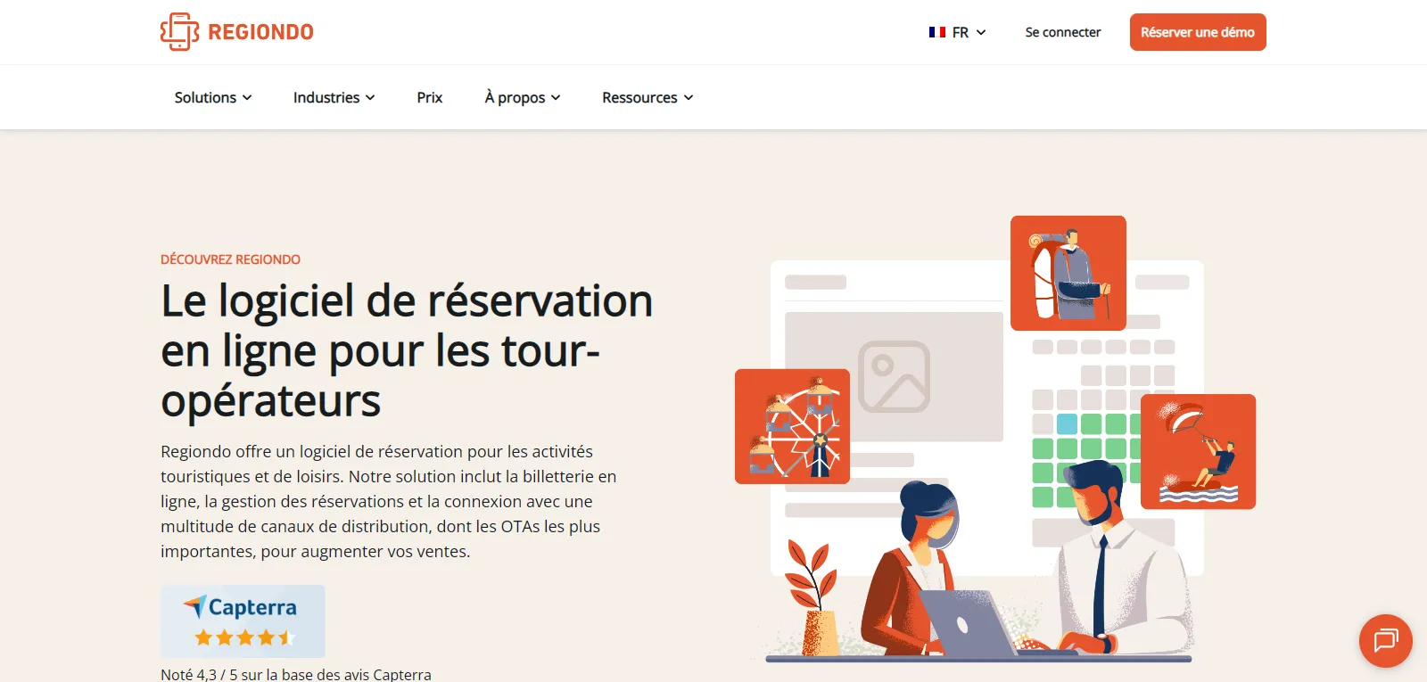 Capture d'écran de Regiondo