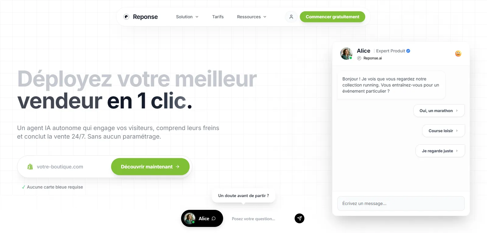 Capture d'écran de Reponse.ai