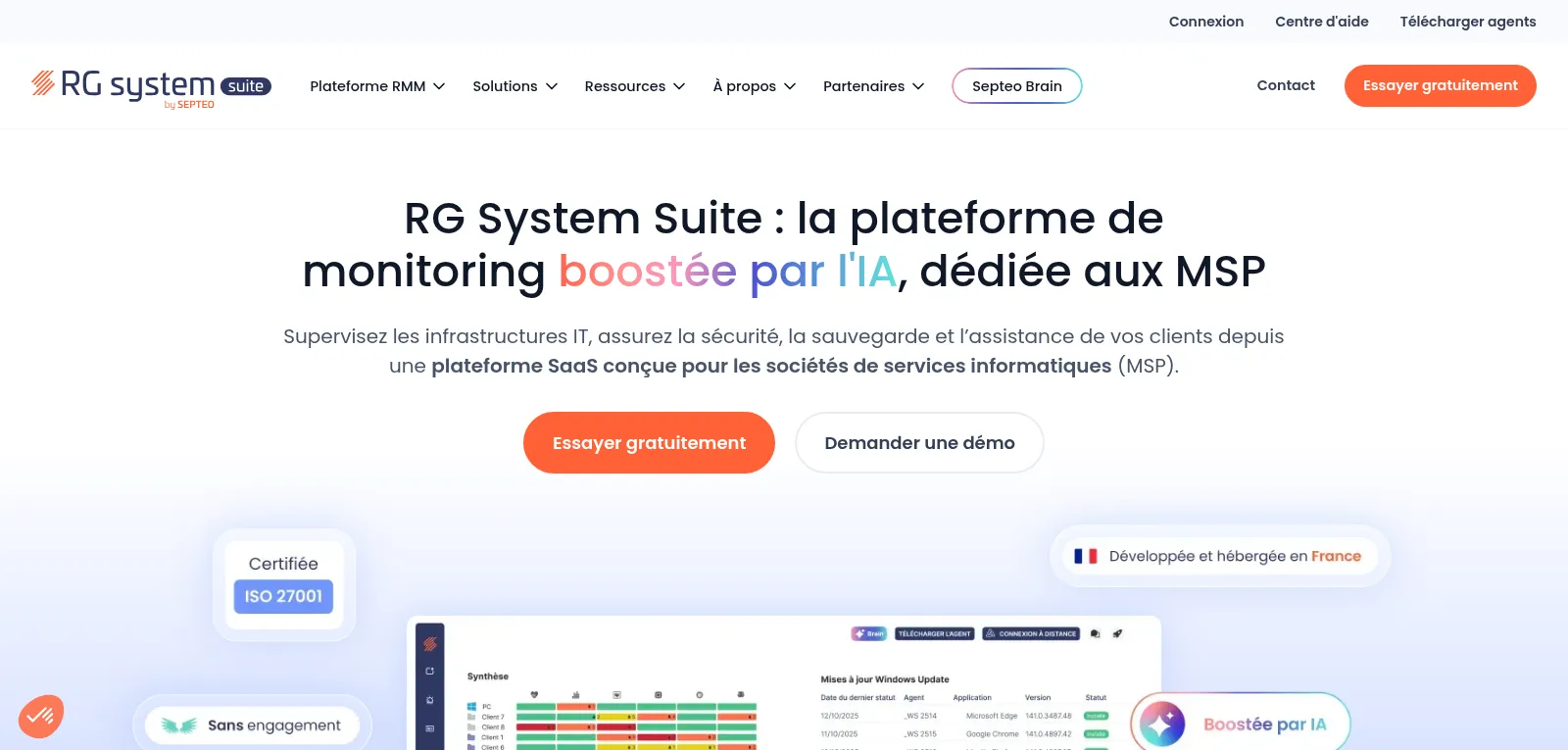 Capture d'écran de RG System