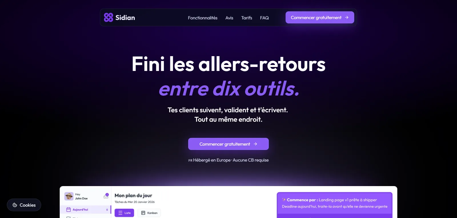 Capture d'écran de Sidian