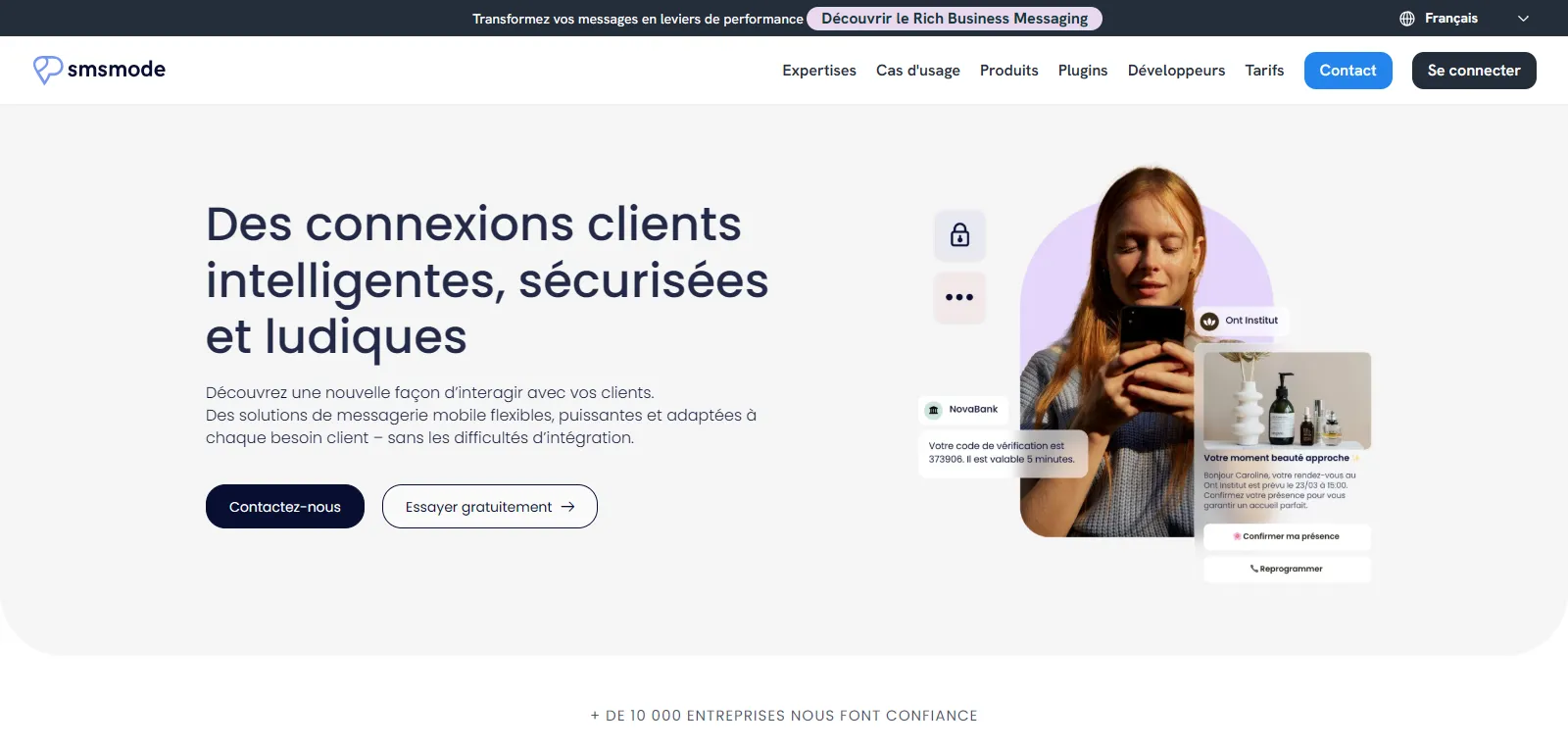 Capture d'écran de smsmode