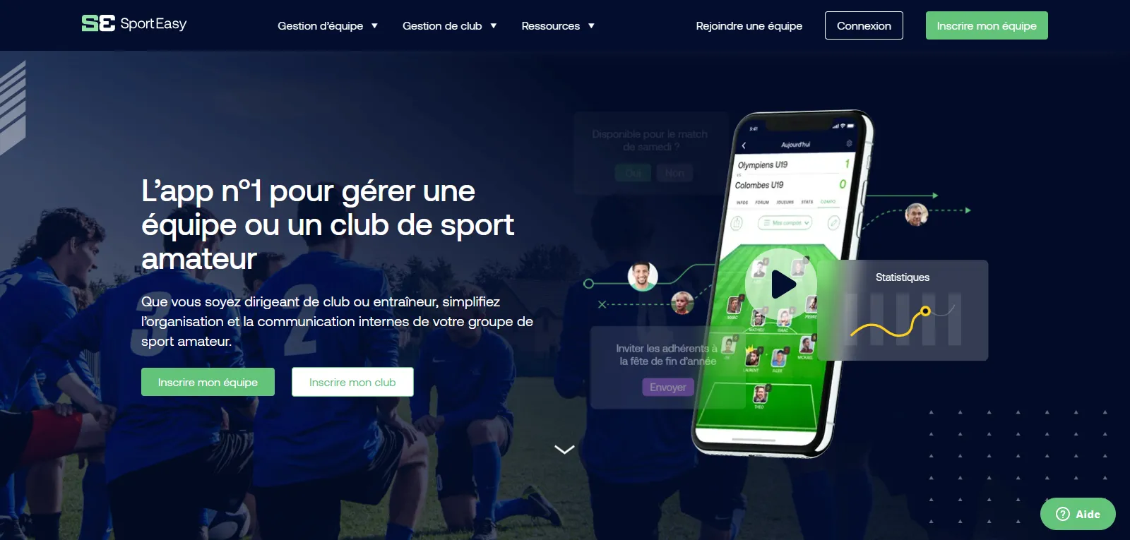 Capture d'écran de SportEasy