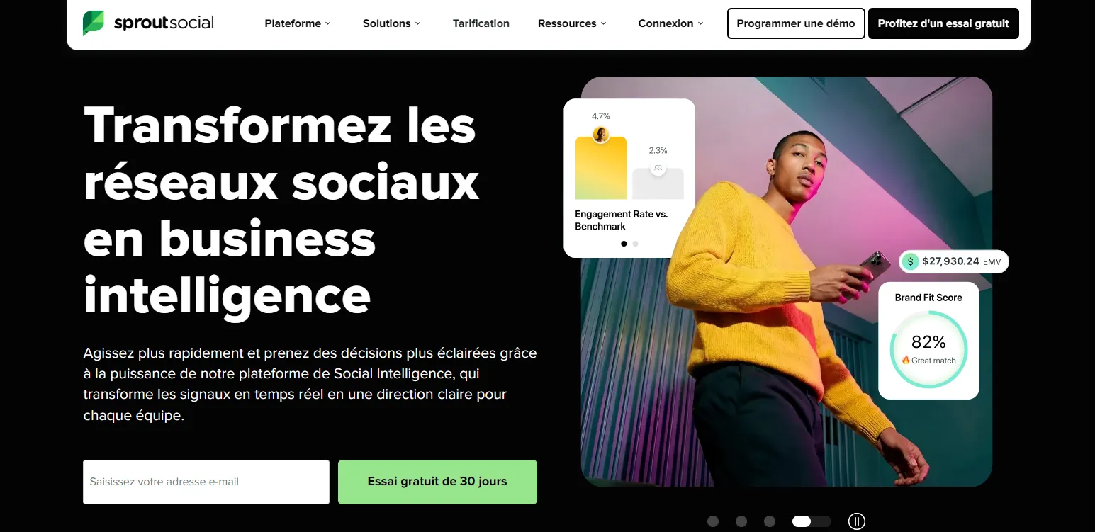 Capture d'écran de Sprout Social