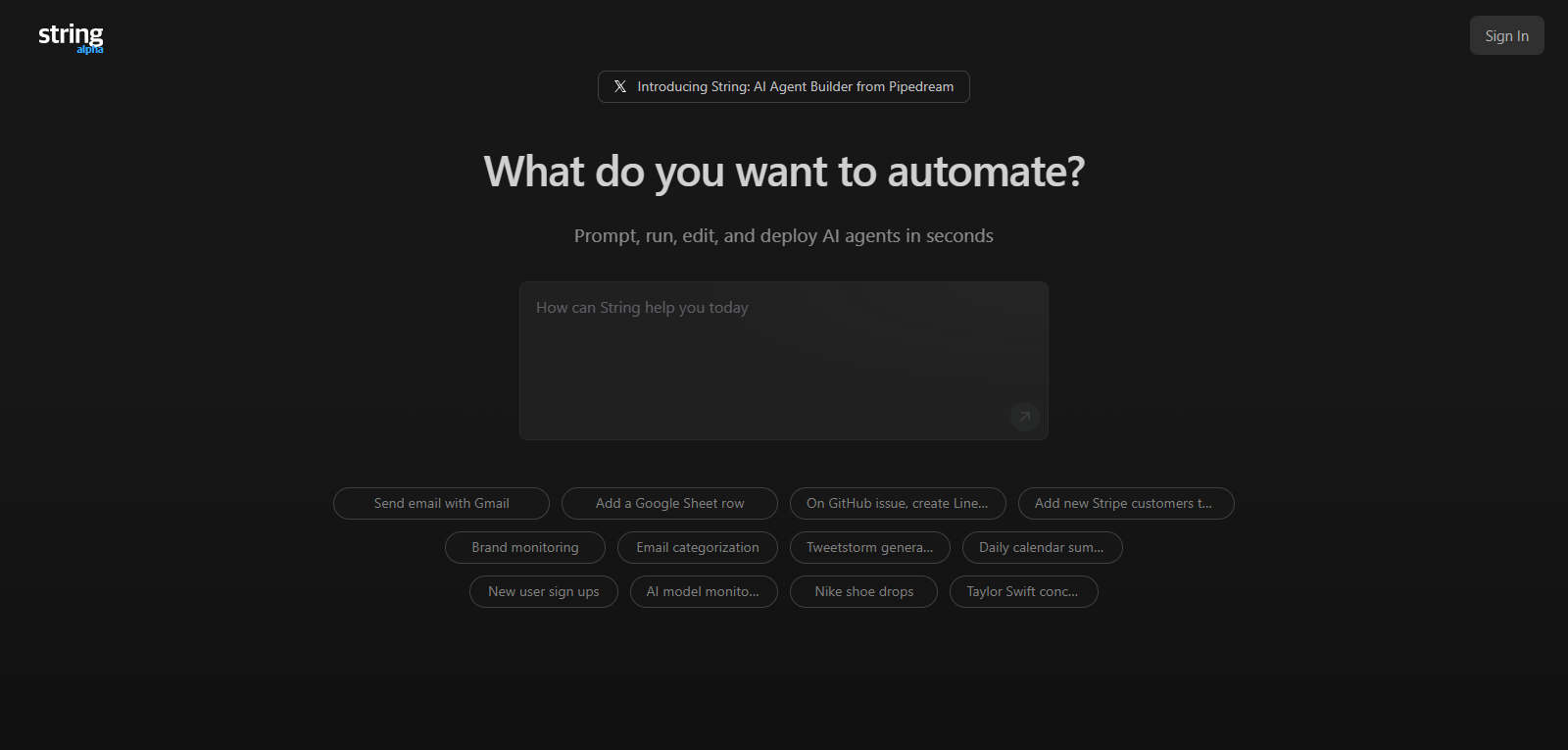 Screenshot de String Alpha