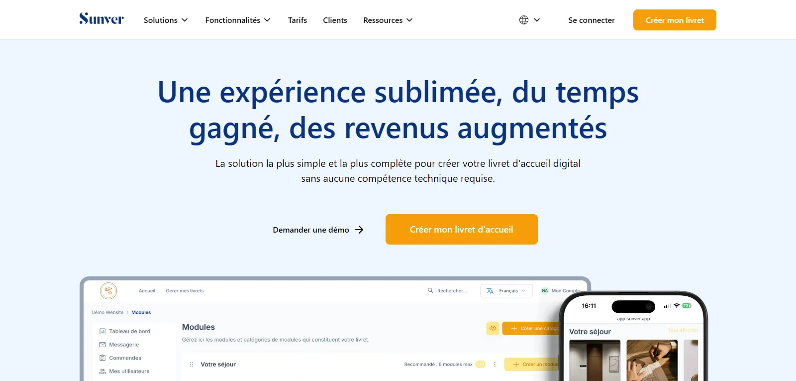 Sunver : Livrets d'accueil digitaux pour l'hôtellerie et locations saisonnières