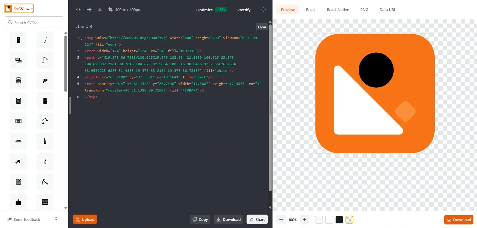 Screenshot de SVGViewer