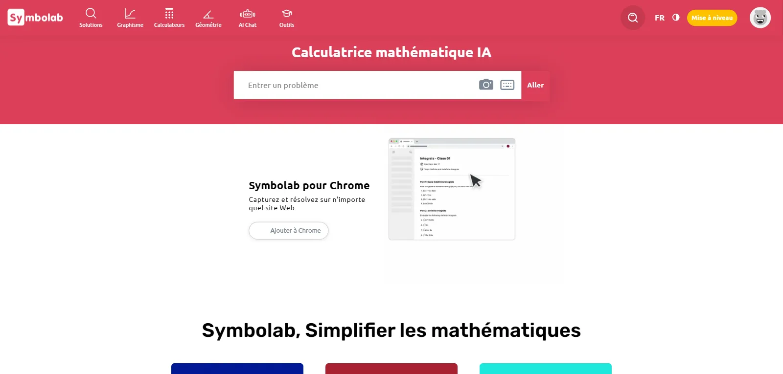 Capture d'écran de Symbolab