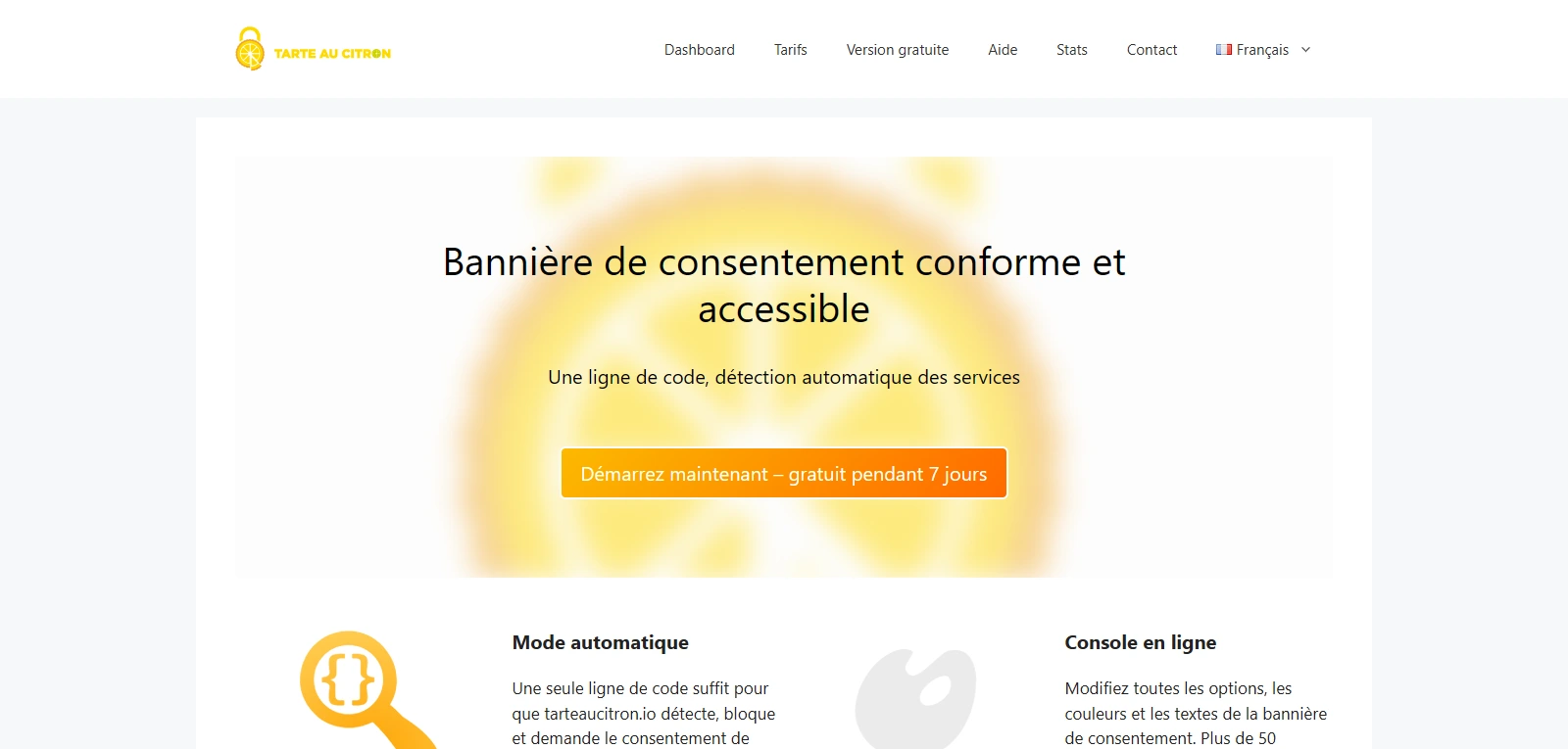 Screenshot de Tarteaucitron