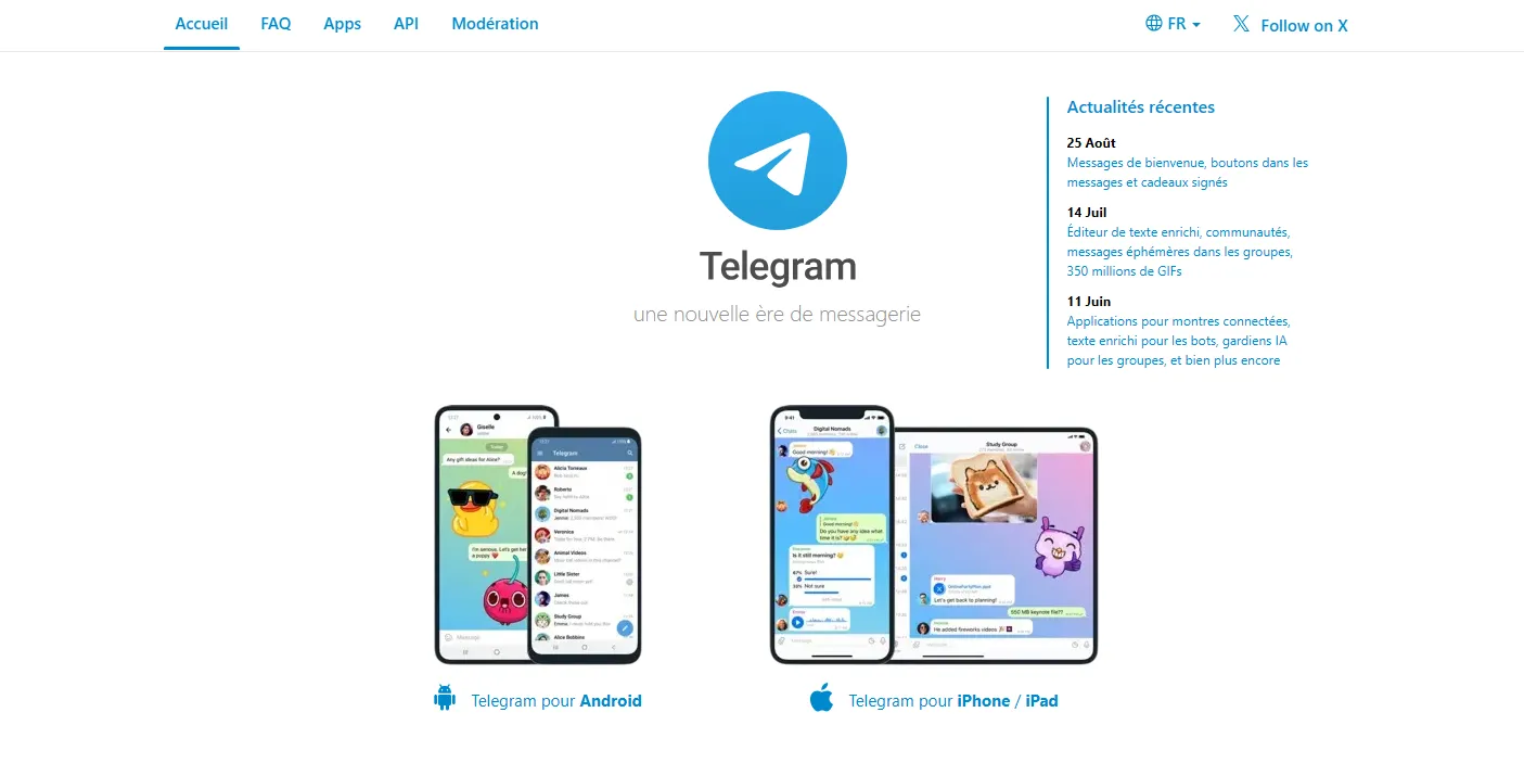 Capture d'écran de Telegram