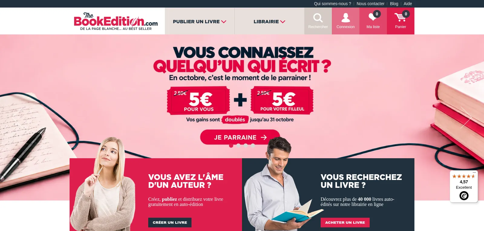Capture d'écran de TheBookEdition