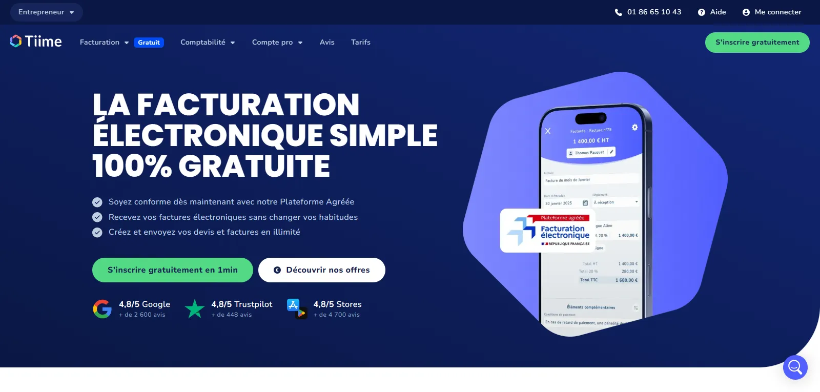 Capture d'écran de Tiime