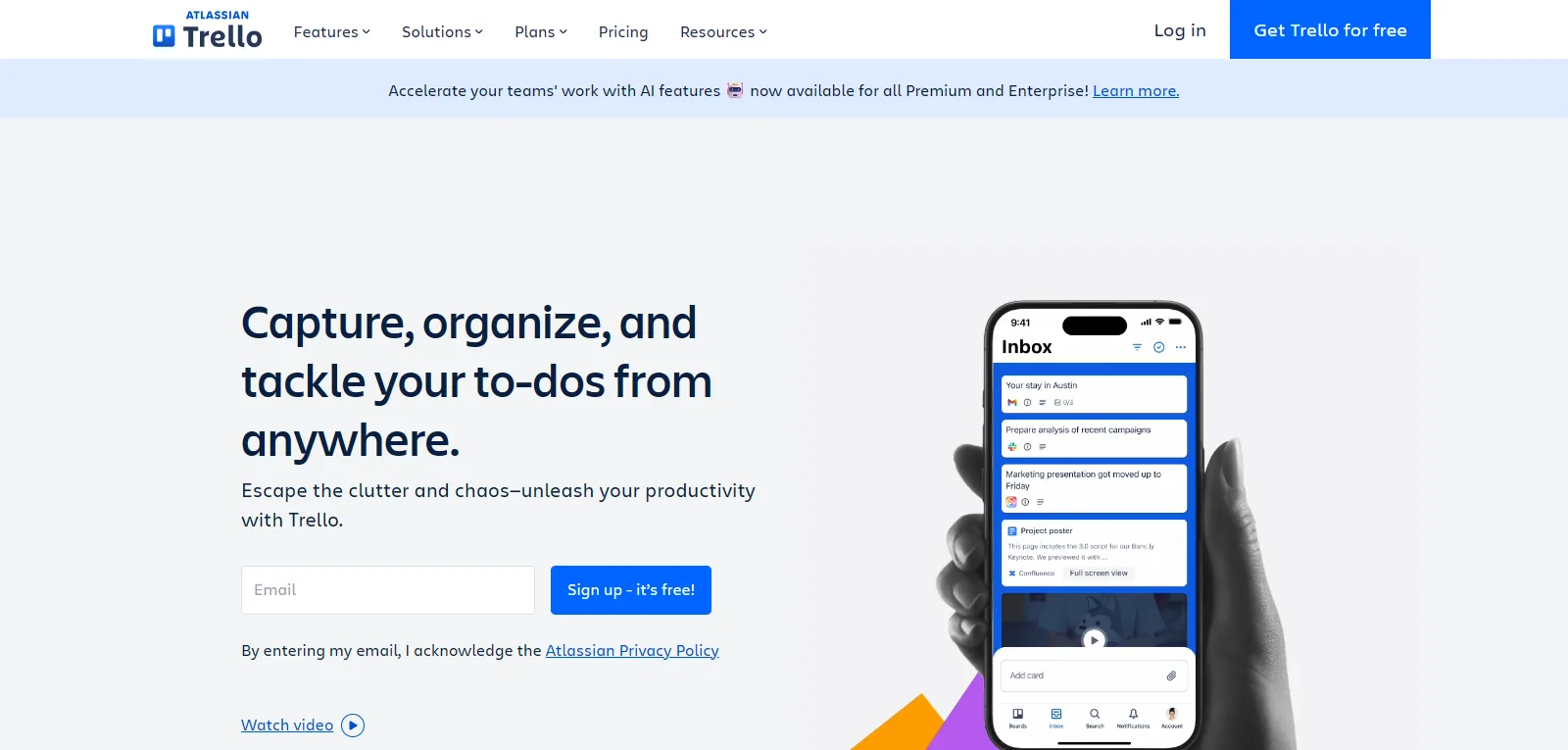Capture d'écran de Trello