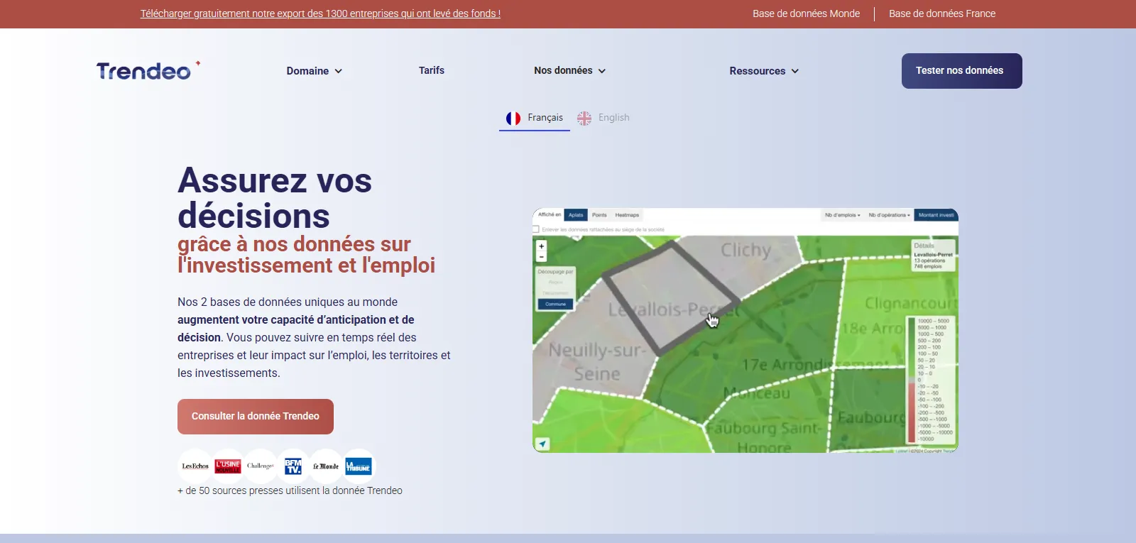 Capture d'écran de Trendeo