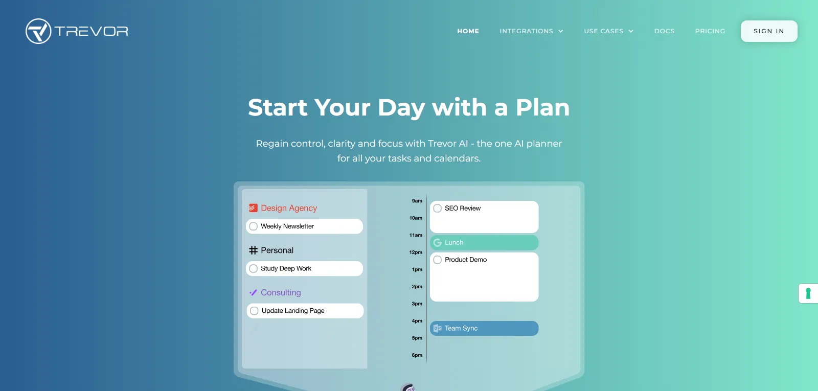 Capture d'écran de Trevor AI