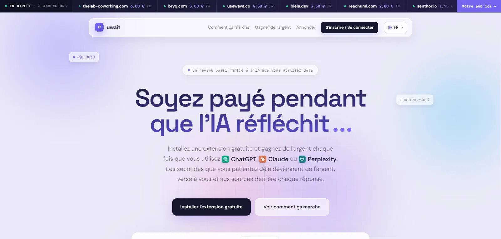 Capture d'écran de Uwait