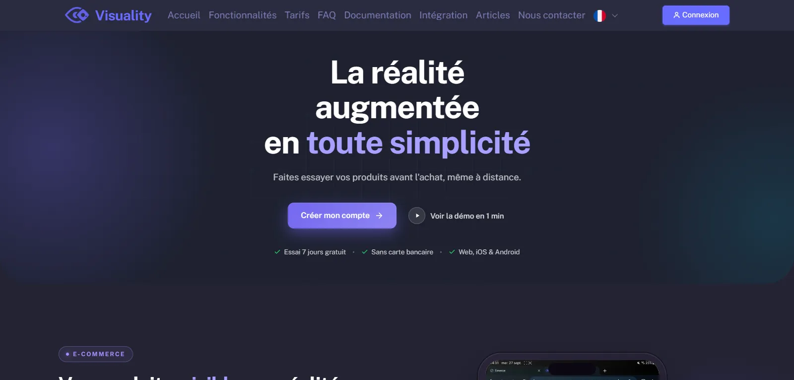 Capture d'écran de Visuality