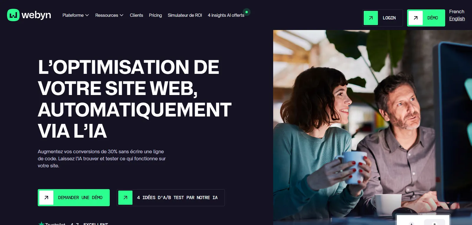 Capture d'écran de Webyn