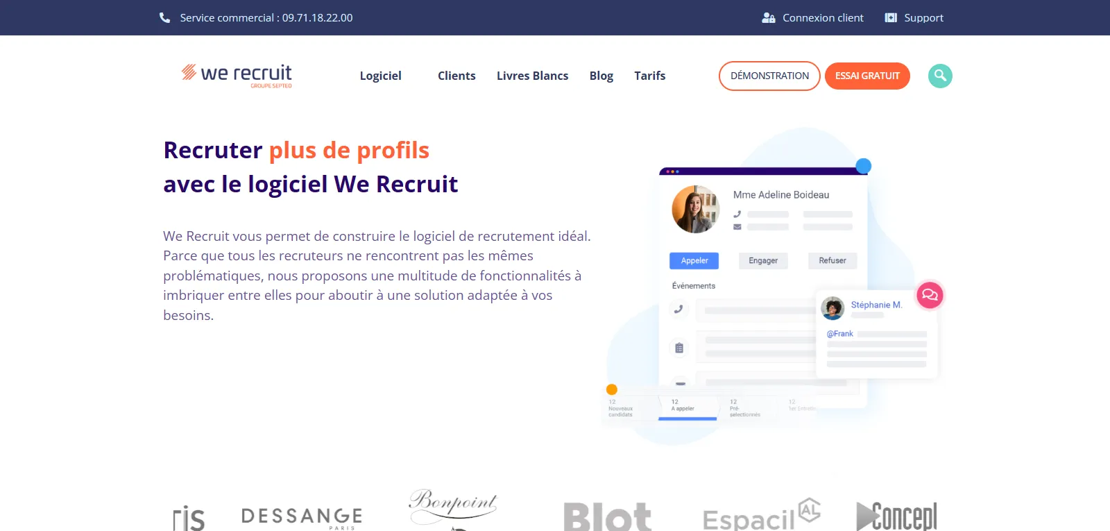 Capture d'écran de We Recruit