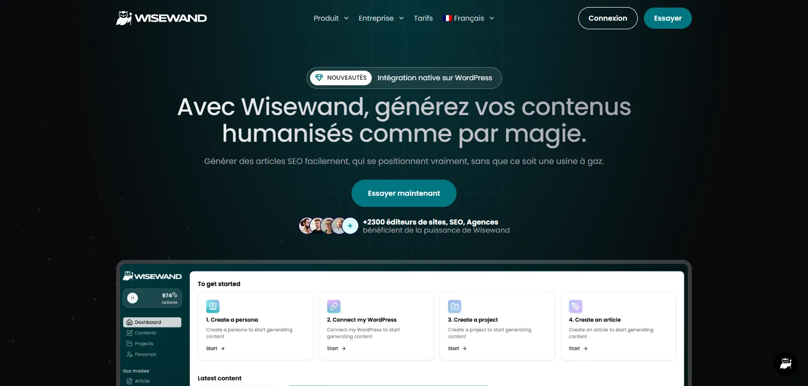 Capture d'écran de Wisewand