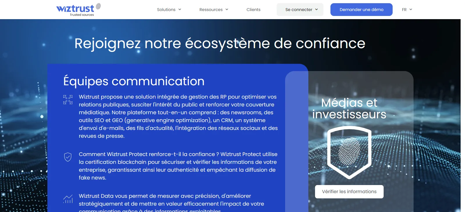Capture d'écran de Wiztrust